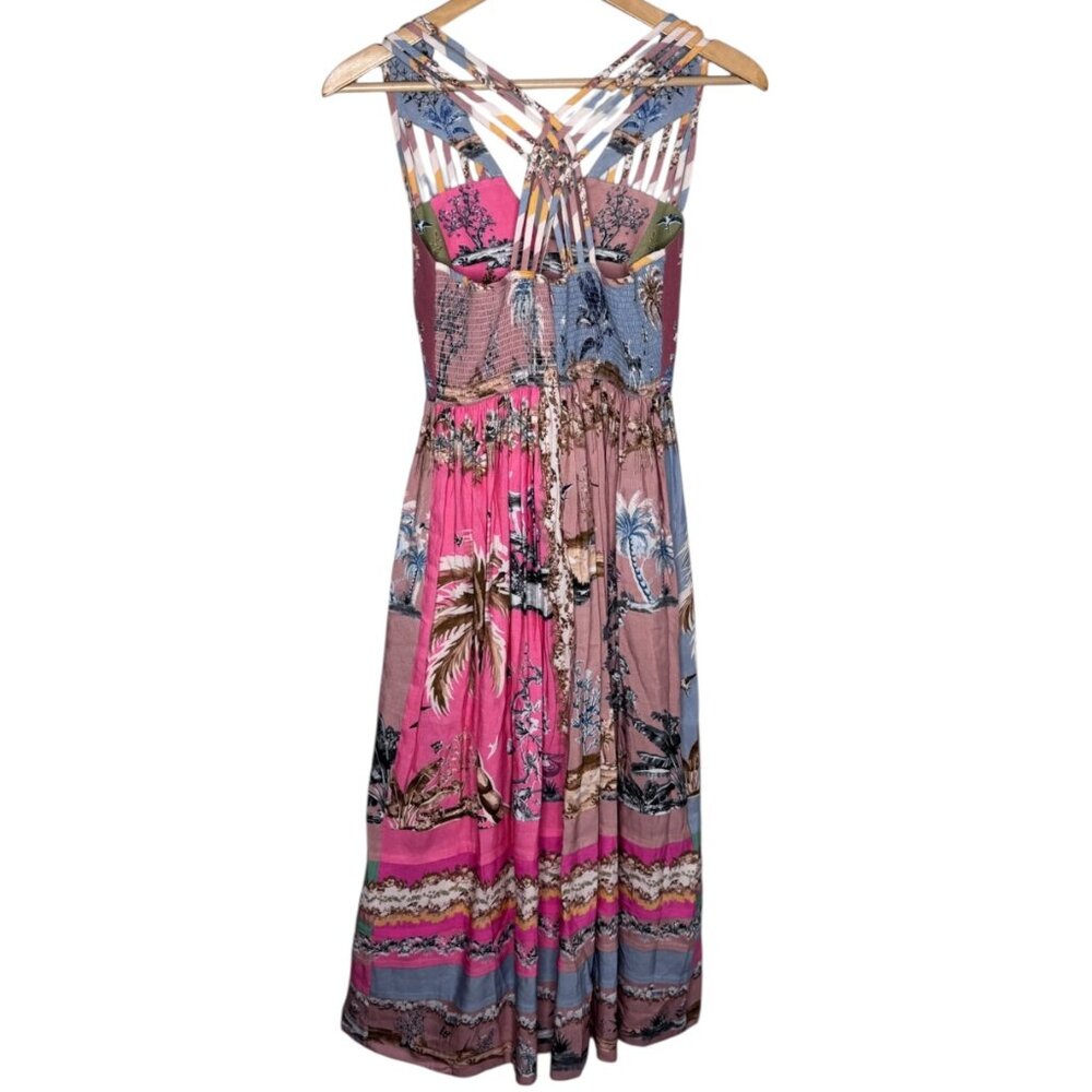 NWT Ranna Gill Midi Dress Linen XS - Picture 7 of 12